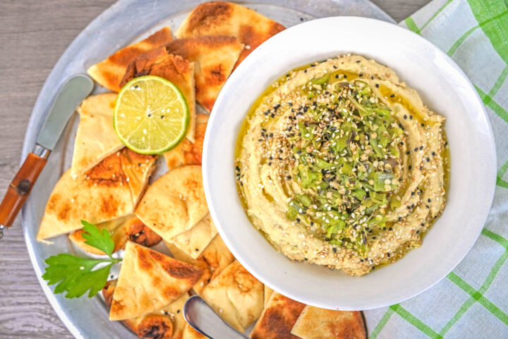 blistered shishito pepper hummus