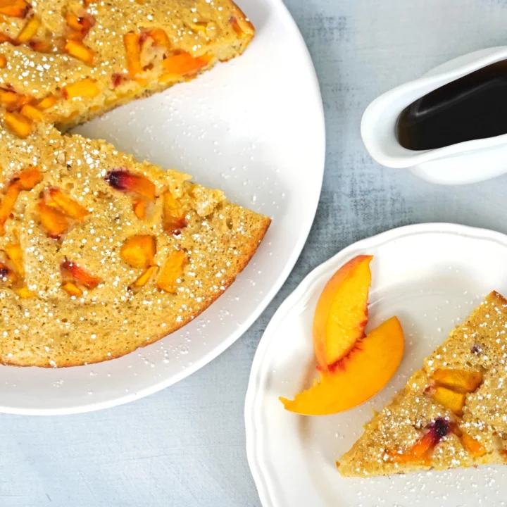 baked peach pancake