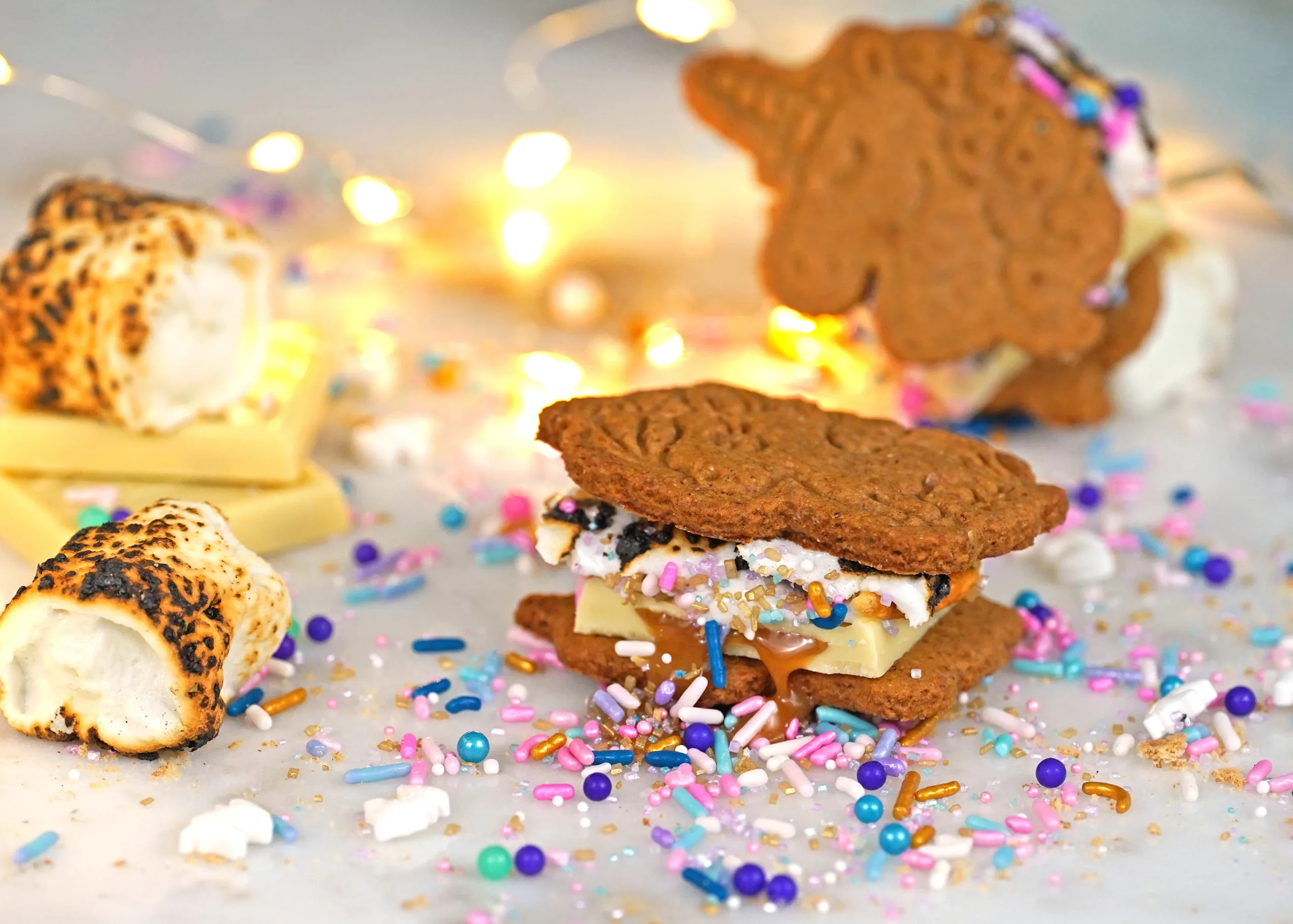 homemade graham crackers in shape of a unicorn