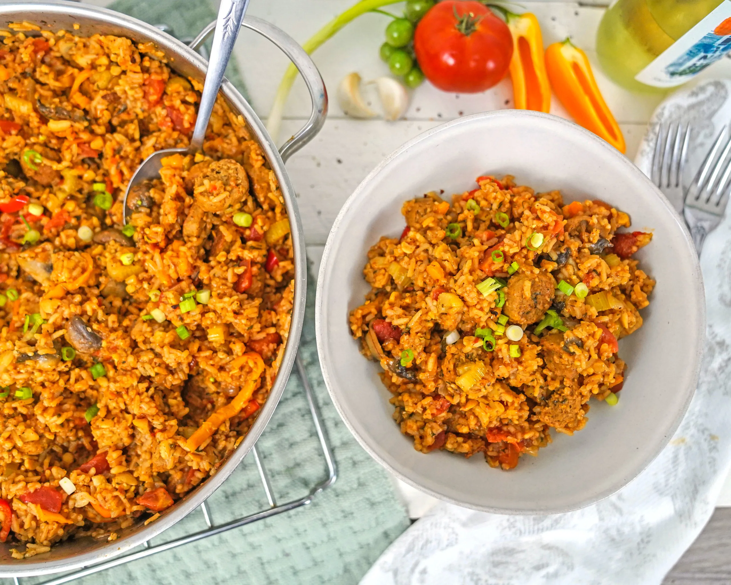 one pot vegan jambalaya