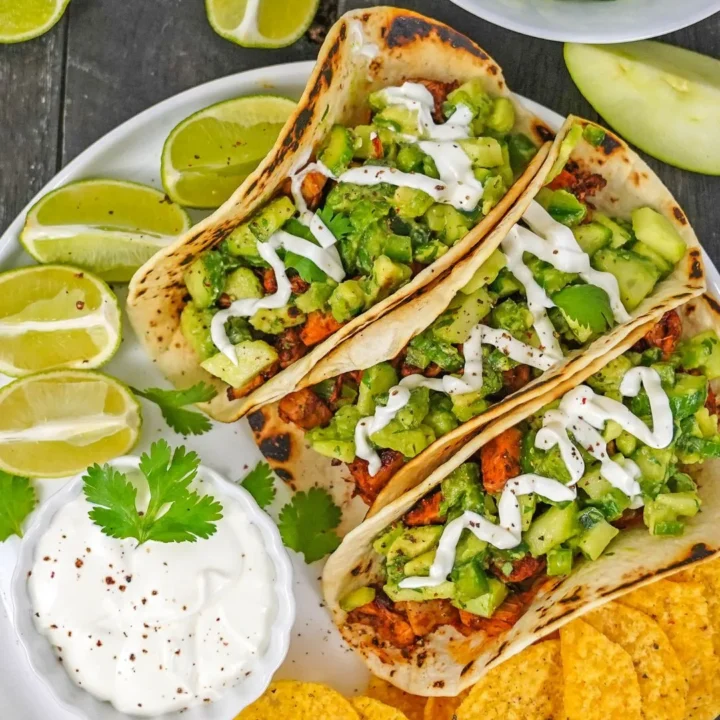 jackfruit tacos recipe with green apple salsa