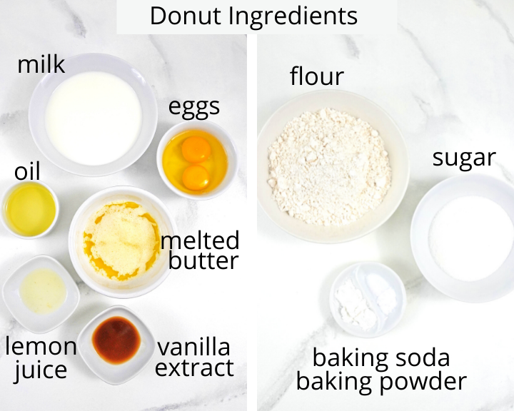 baked donut wet and dry ingredient image