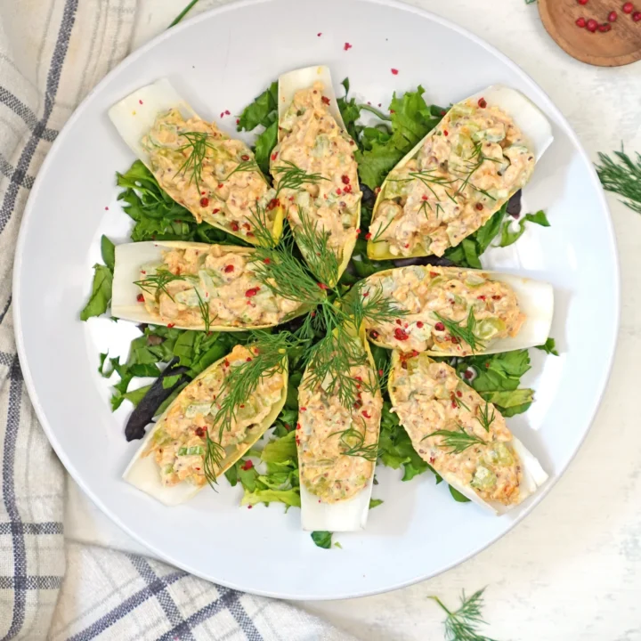 Chickpea Endive Boats - Cold Appetizer for Summer