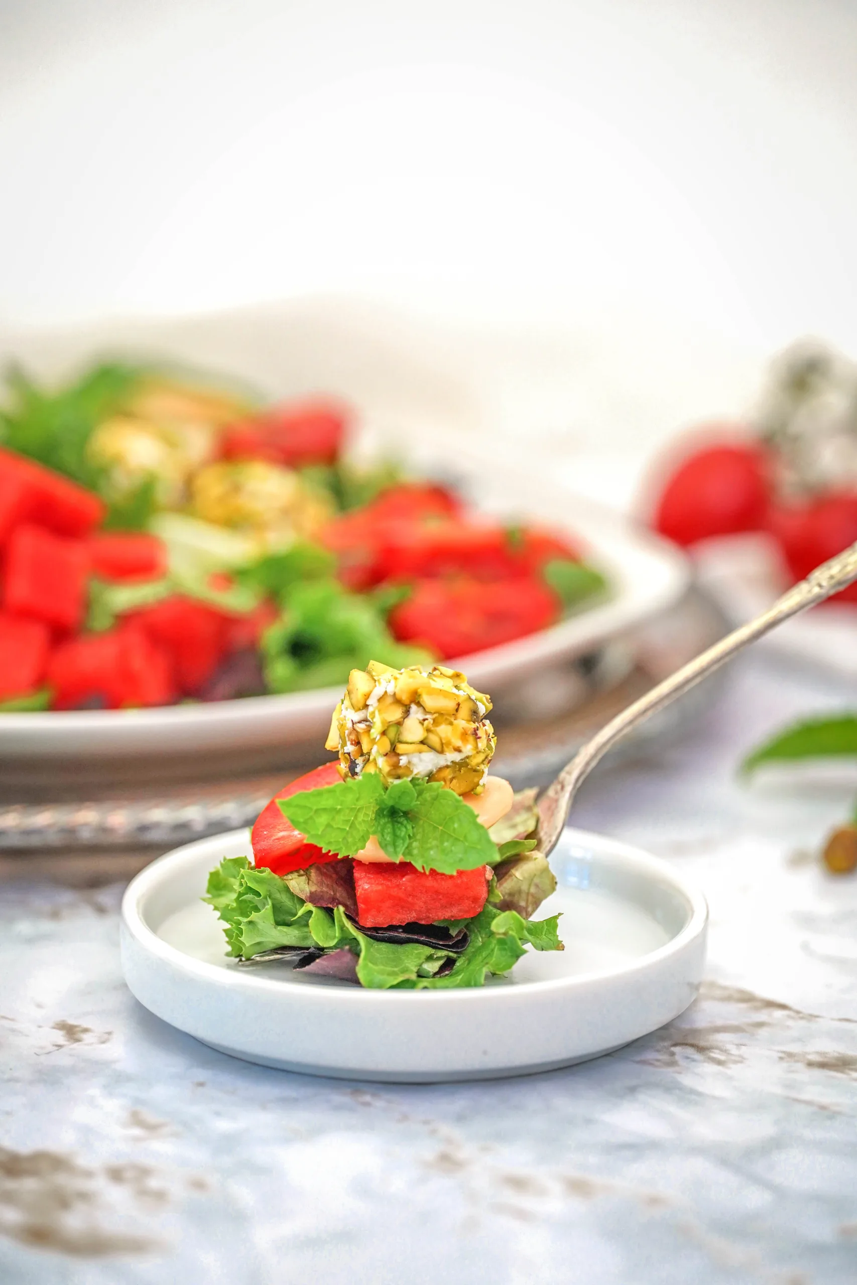 watermelon mint salad