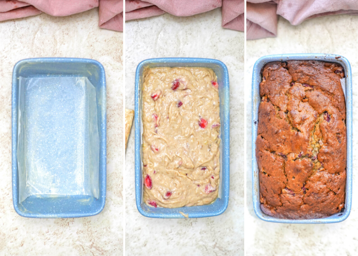 baking strawberry banana bread images