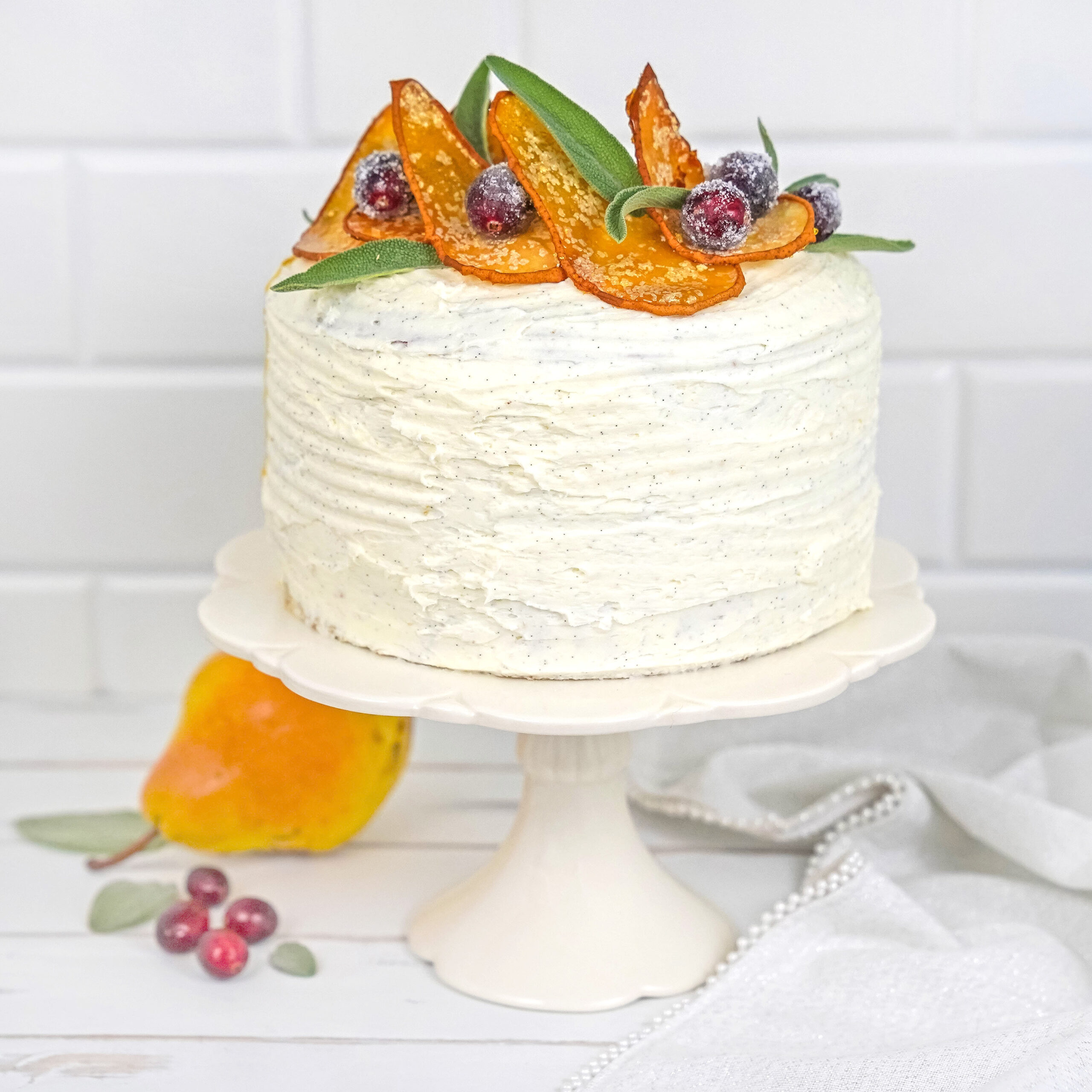 fall harvest pear cake