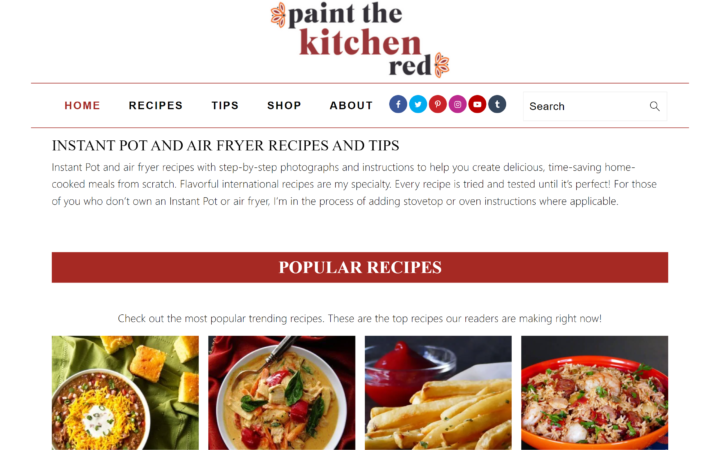 paint the kitchen red food blog