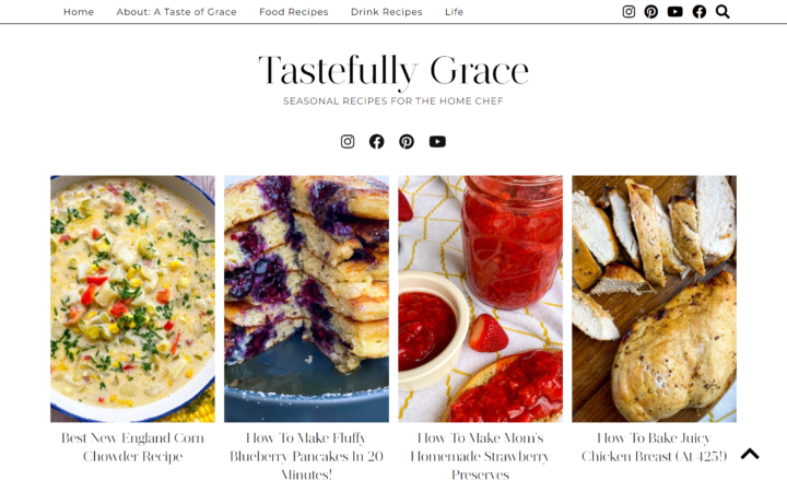 tastefully grace food blog