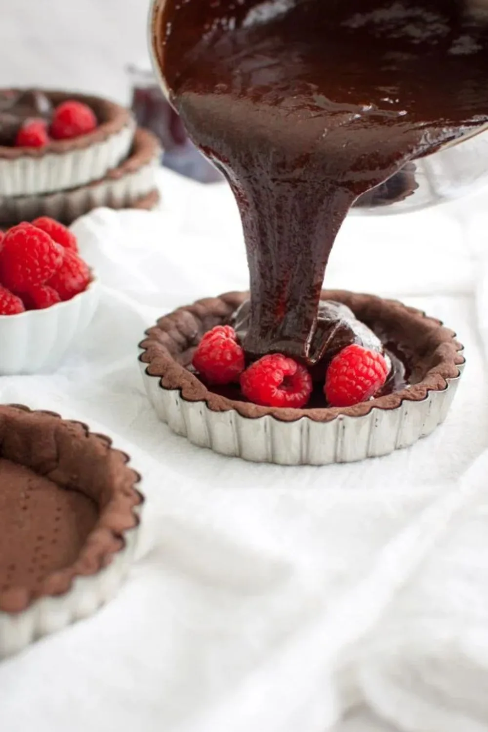 chocolate raspberry tartlets