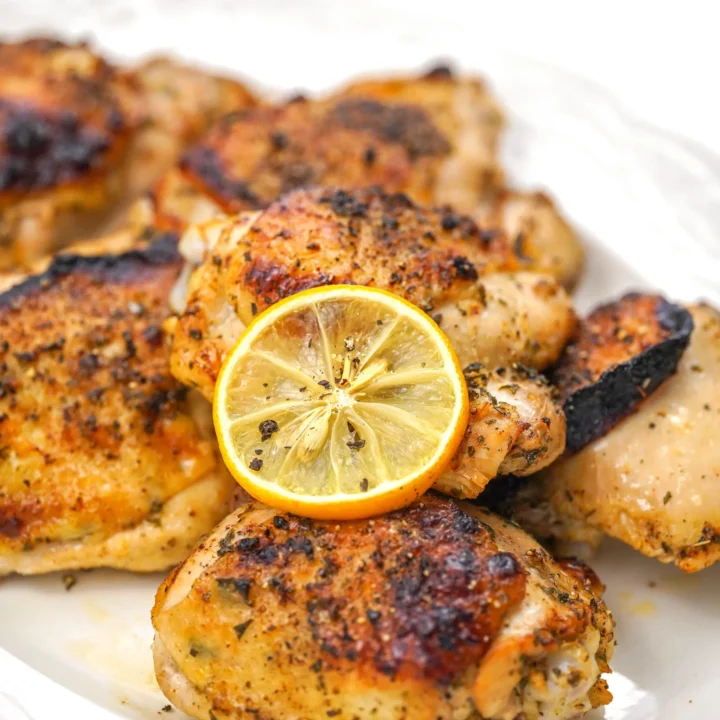 lemon pepper chicken thighs pin