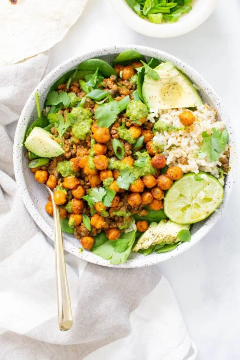 Chickpea Lentil Taco Rice Bowls