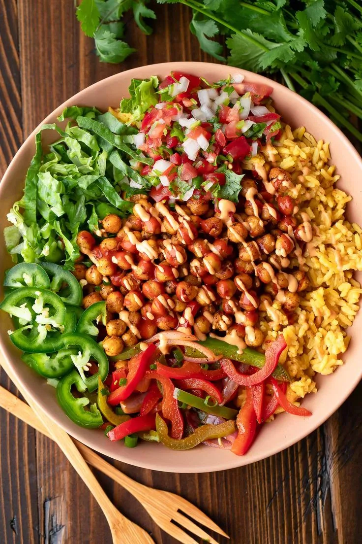 roasted veggie rice bowls