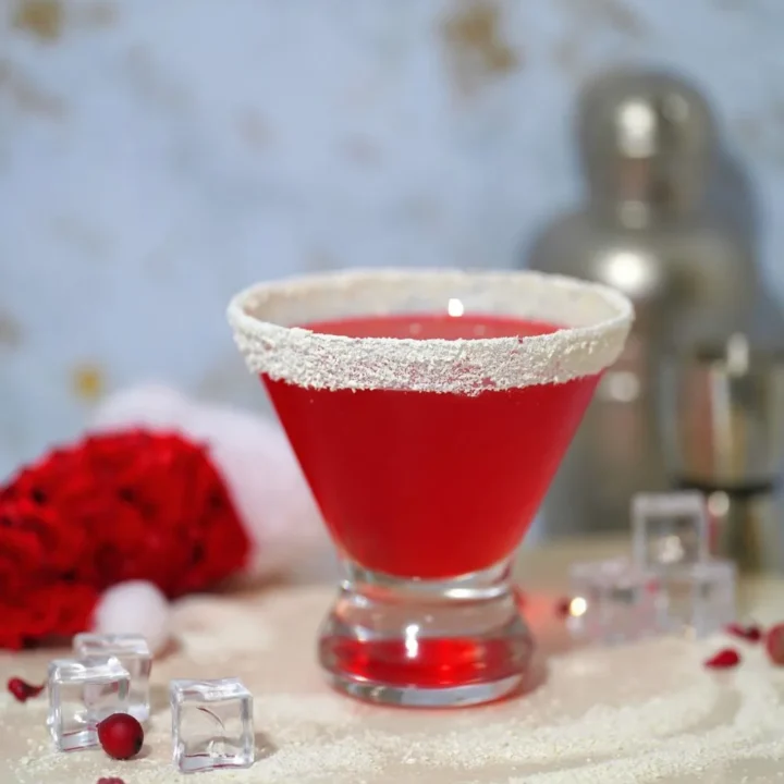 Santa's hat cocktail