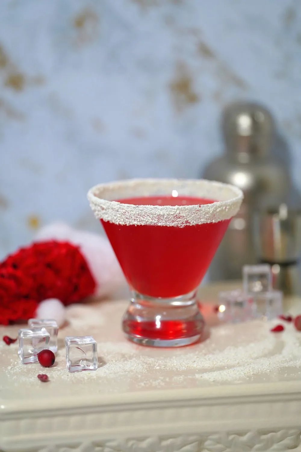 Santa's hat cocktail