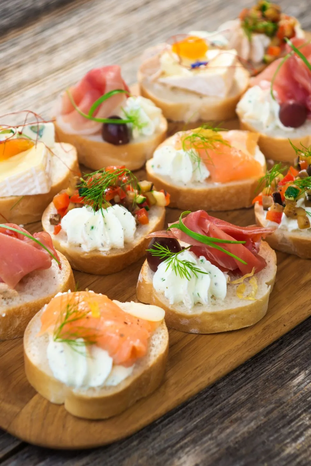 bite sized appetizer canape