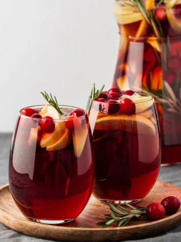 red sangria with fresh fruit