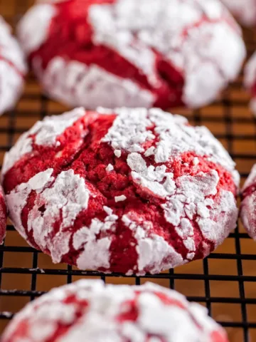 red velvet crinkle cookies