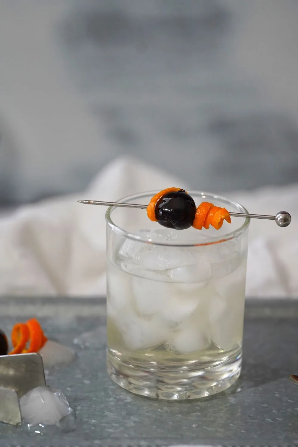 white Manhattan cocktail