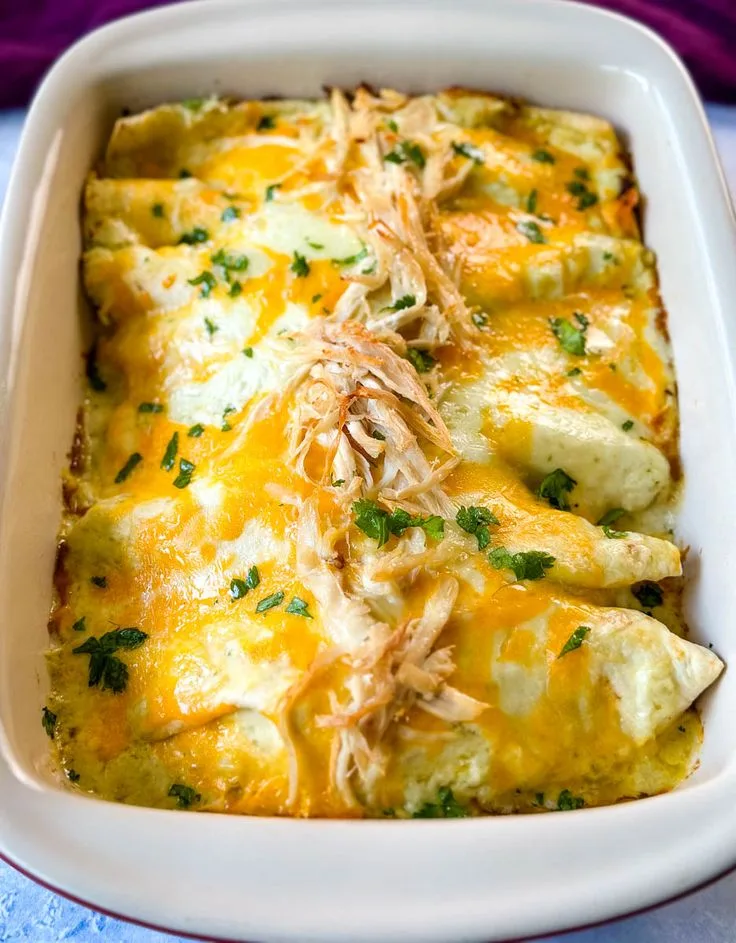 shredded rotisserie chicken enchalada 