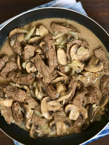 creamy beef and mushroom stew